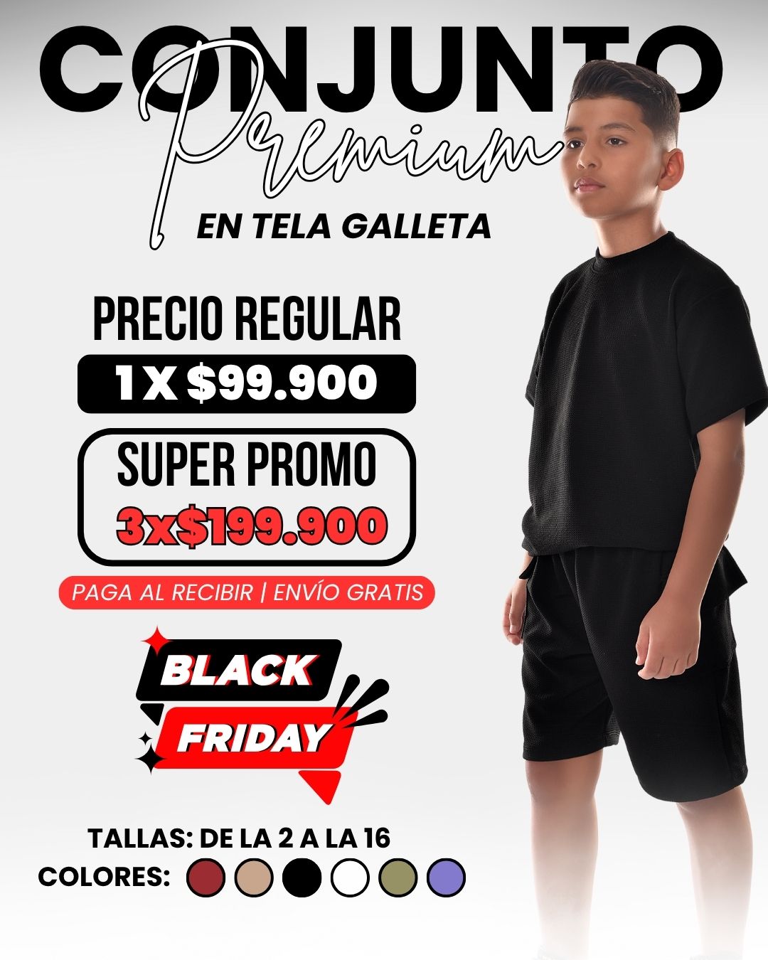 CONJUNTOS EN TELA GALLETA PREMIUM