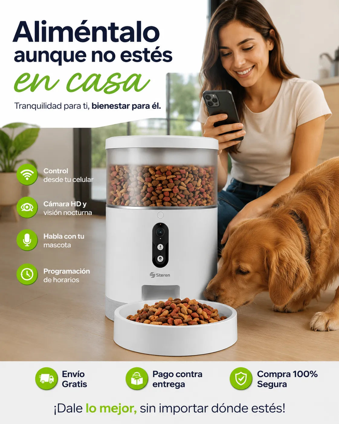 Comedor para mascotas con Wifi