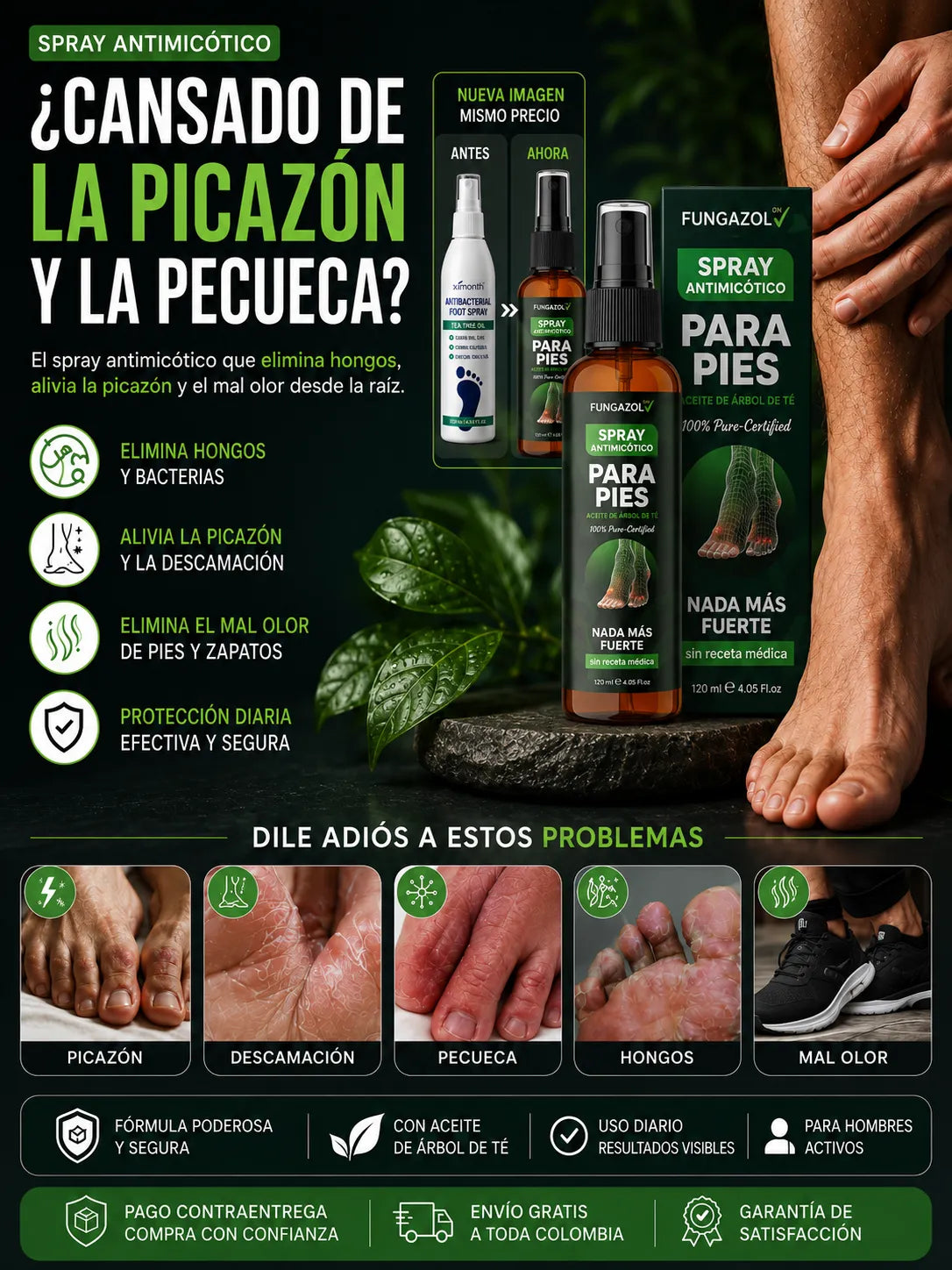 Tratamiento contra el mal olor y los hongos en los pies