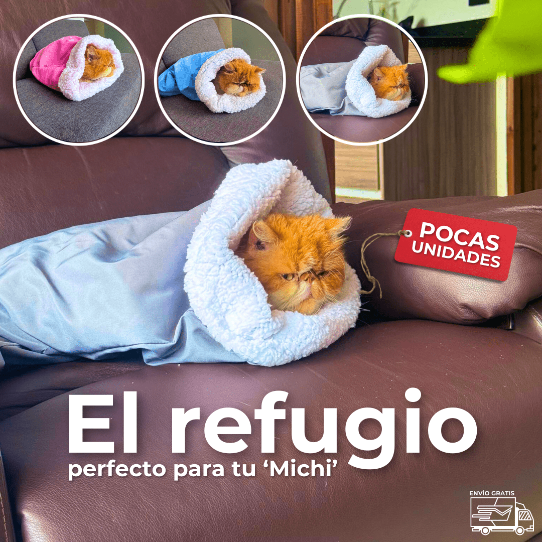 Saco de Dormir Semicerrado para Gatos + EBOOK GRATIS