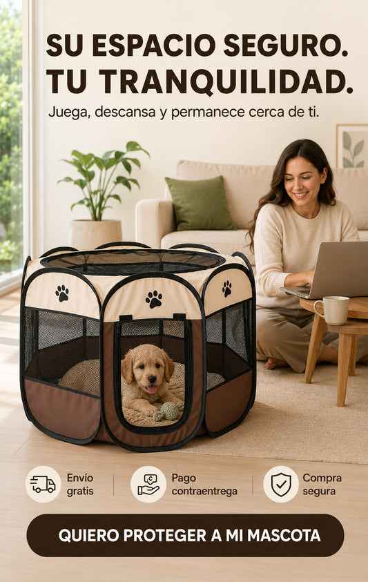 Corral portatil para mascotas - centro de juegos
