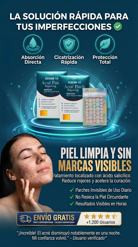 PACK X 3  Acné Patch Serum 10® – El parche hidrocoloide #1 para acné y espinillas para reducir granos y puntos blancos en 1 uso