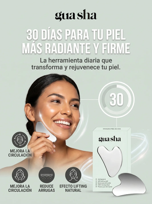 Gua Sha Facial de Acero Inoxidable