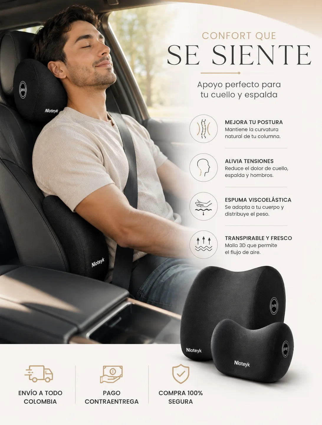 SET ERGONOMICO PARA CARRO