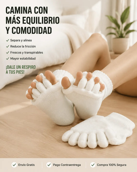 Medias Separador Dedos Anti Calambres