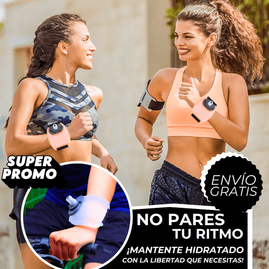 botella de agua deportiva muñeca