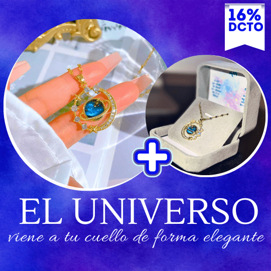 Collar Saturno + Caja de Lujo Terciopelo + Lindo Mensaje
