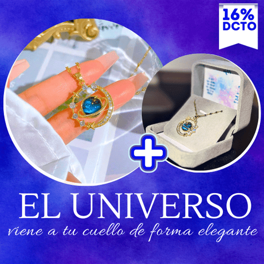 Collar Saturno + Caja de Lujo Terciopelo + Lindo Mensaje