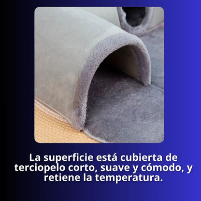Nido para gatos con túnel en forma de U