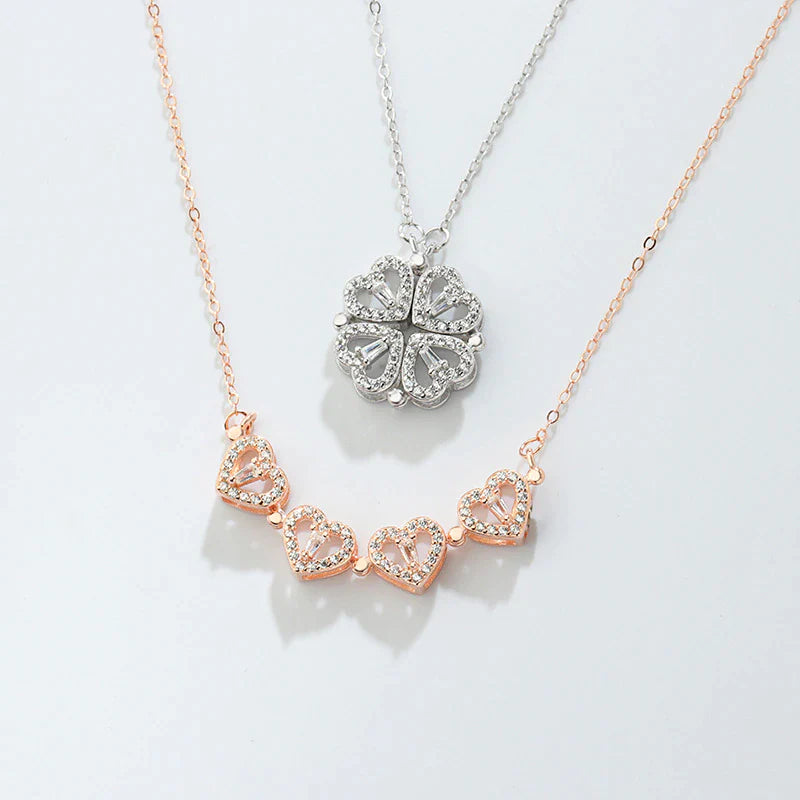 COLLAR TREBOL DE 4 CORAZONES🍀