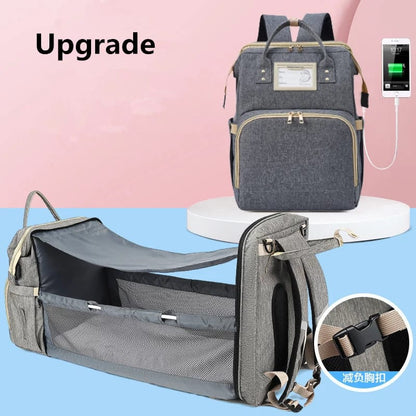 ESPECTACULAR PAÑALERA PREMIUN CON CAMBIADOR 3 EN 1 CON USB